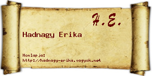 Hadnagy Erika névjegykártya